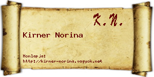 Kirner Norina névjegykártya